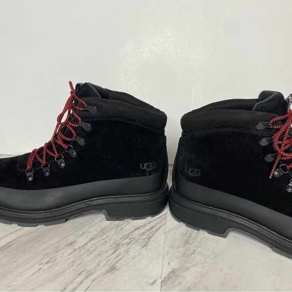 New! UGG Biltmore Lace Up Black Suede Hiker Boot 9 - Picture 8 of 15